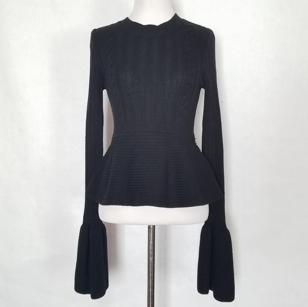 Urban Outfitters Bell Sleeves Peplum Sweater Top